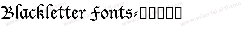 Blackletter Fonts字体转换